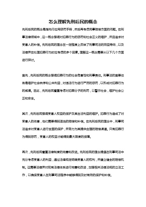 怎么理解先刑后民的概念