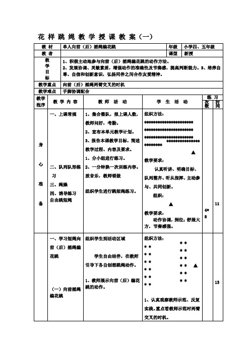 花样跳绳教案