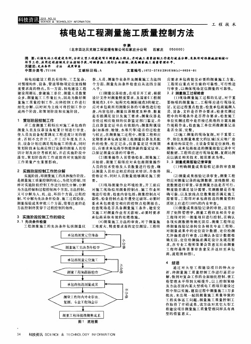 核电站工程测量施工质量控制方法