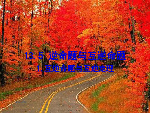 八年级数学上册 第13章 全等三角形13.5 逆命题与互逆命题 1互逆命题与互逆定理课件