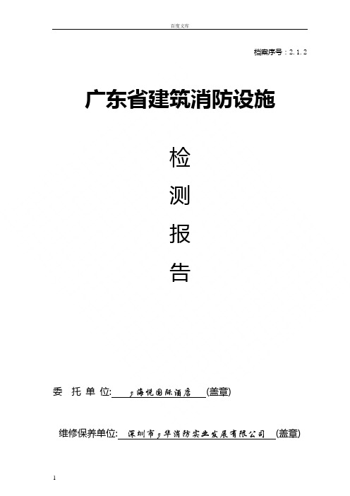 广东省建筑消防设施检测报告