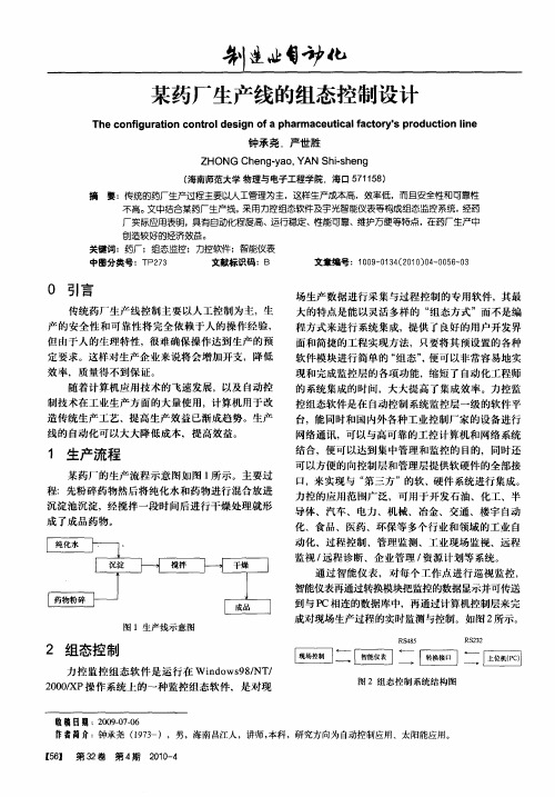 某药厂生产线的组态控制设计