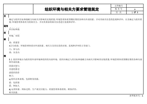 ISO9001-2015 组织与相关方的期望管理及表单