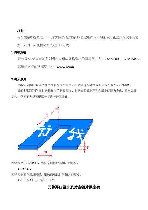 钢网开口原则.