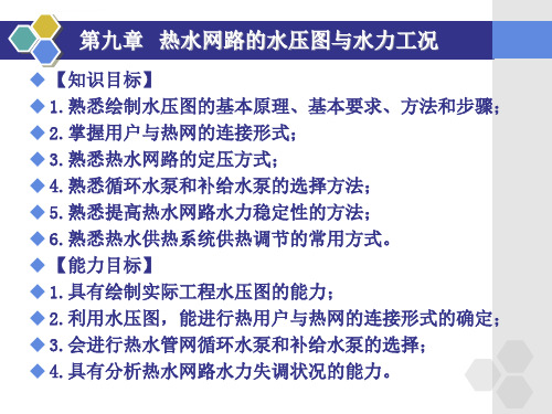 热水网路的水压图与水力工况ppt课件