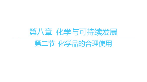 人教版高中化学必修第二册精品课件 第八章 化学与可持续发展 第二节 化学品的合理使用