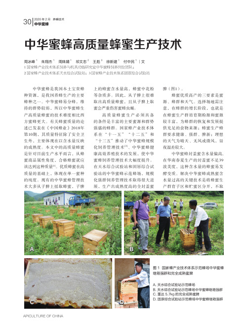 中华蜜蜂高质量蜂蜜生产技术