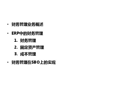 ERP财务与成本管理