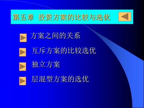 第5章投资方案的比较与优选