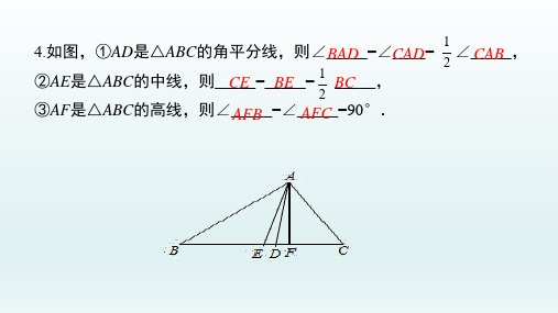 八年级数学上册  第十一章三角形小结与复习课件2_1-5