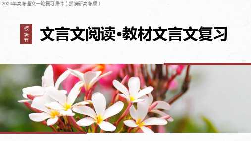 2024年高考语文一轮复习课件(部编新高考版)教材内文言文复习 课时26 《烛之武退秦师》《鸿门宴》