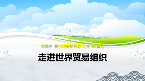 高中政治选修3精品课件2：5.3 走进世界贸易组织