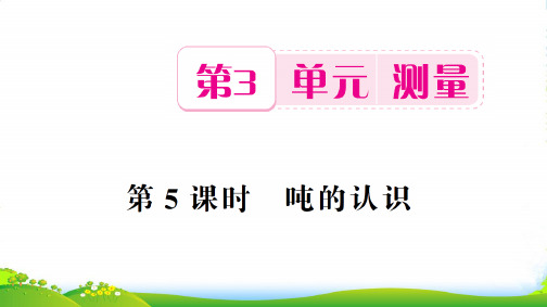 新人教版三年级数学上册第3单元测量第5课时吨的认识习题课件