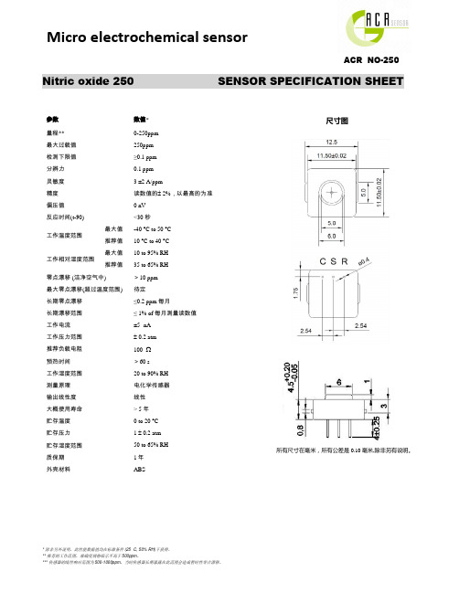 ACR微型传感器NO 250 4系