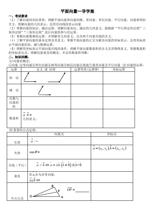 05平面向量--导学案