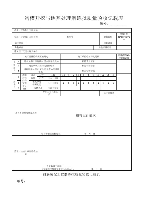 电缆沟检验批