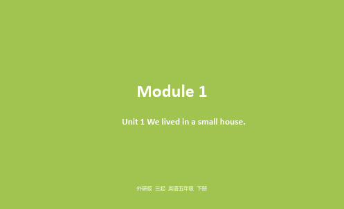 部编外研版英语五年级下册优质课件 Module1 unit1