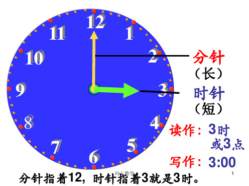 认识时间整点半点PPT(竹菊书苑)