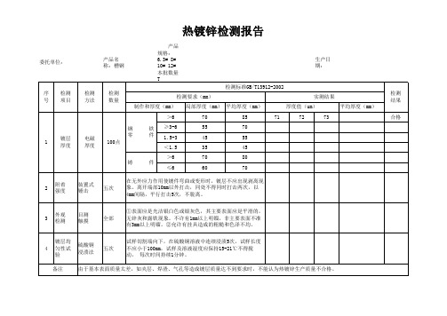 钢材热镀锌检测报告-材质单(2)