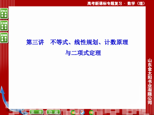 1-1-3第三讲 不等式、线性规划、计数原理与二项式定理