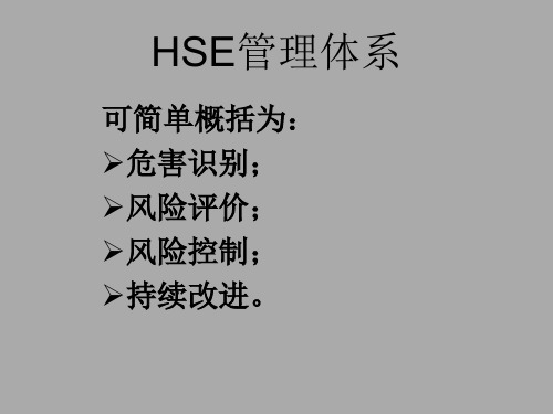 HSE管理体系(培训讲义)