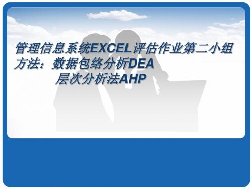 数据包络分析DEA和层次分析法AHPexcel