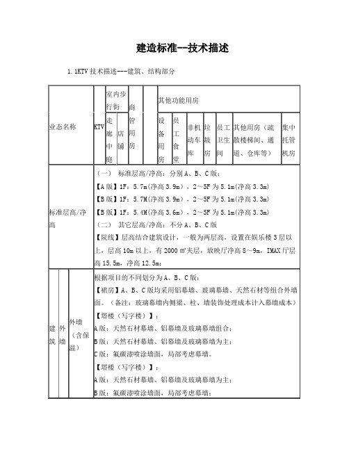 KTV建造标准2