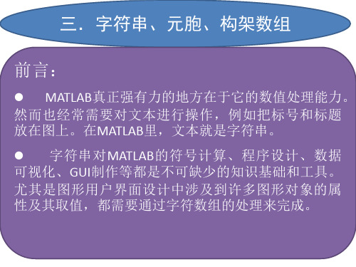 第三章字符串、元胞、构架数组