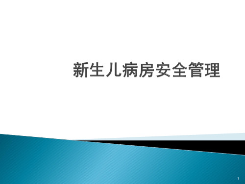 新生儿病房安全与细节管理PPT幻灯片课件全篇