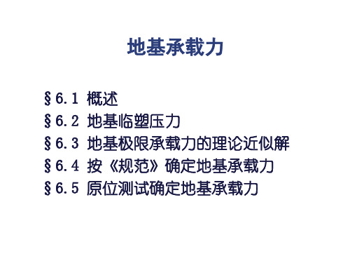 地基承载力--26页_岩土培训_图文并茂_经典资料