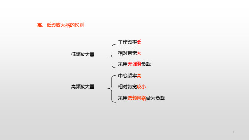 高、低频放大器的区别