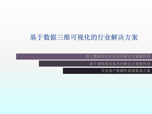 基于三维数据可视化的解方案ppt课件