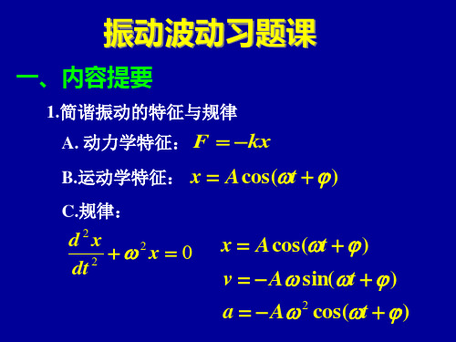 4振动波动习题课