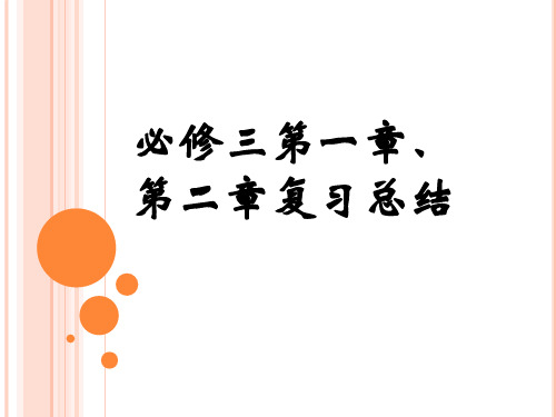 【VIP专享】人教社B版高一数学必修三第一章、第二章复习总结