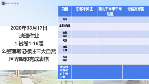 高一区域地理补充内容课件——三大自然区补充知识(共16张PPT)