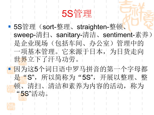 5S管理简介精选全文