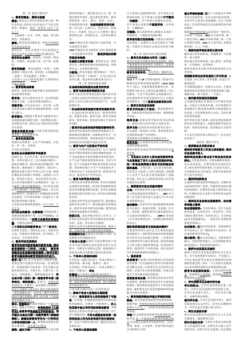 山香教育学_各章重点及例题(河南招教考试专用书)