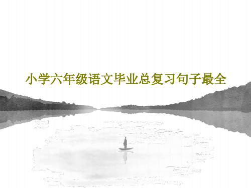 小学六年级语文毕业总复习句子最全PPT共91页