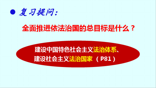 高中政治统编版必修三政治与法治8.1 法治国家 课件 