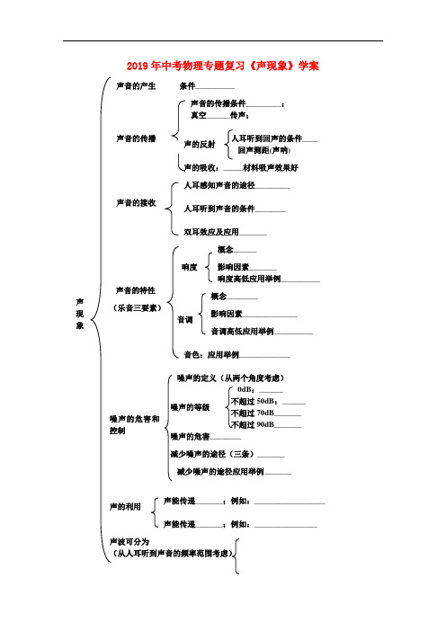 2019年中考物理专题复习《声现象》学案.doc