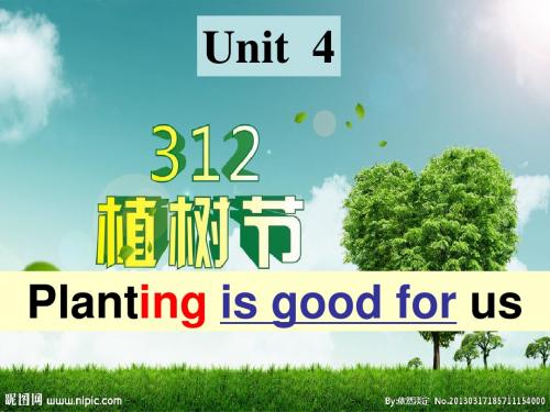 湘少版六年级下册Unit 4 Planting trees is good for us课件