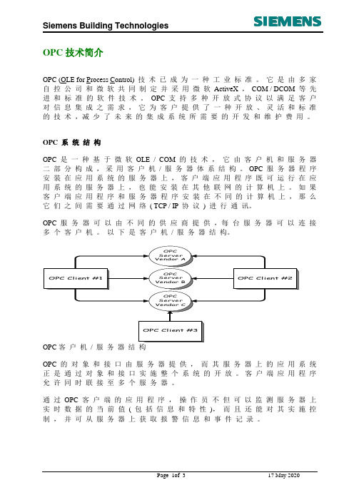 OPC选项技术规范