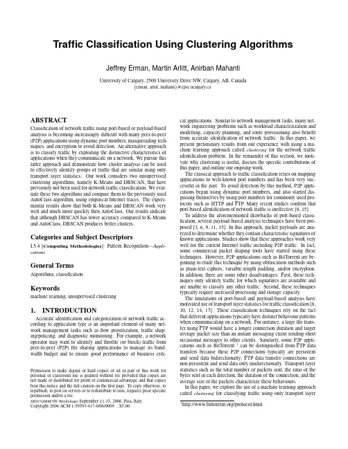 Traffic Classification Using Clustering Algorithms