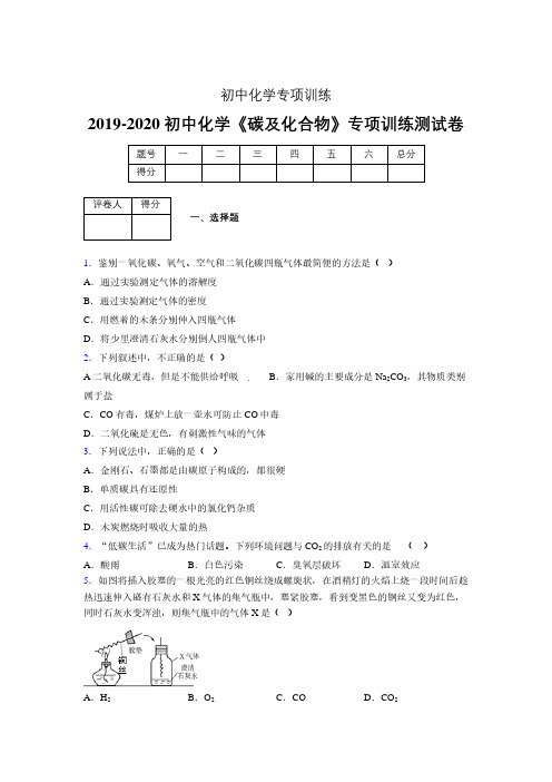 (中考)《碳及化合物》专项训练模拟测试(含答案)  (73).pdf