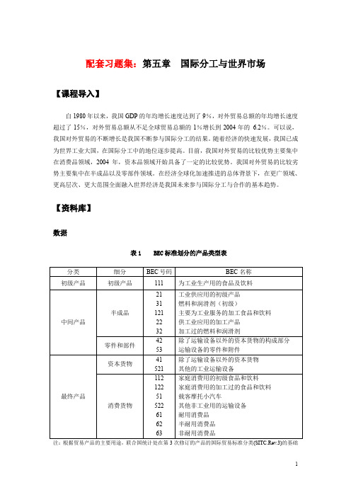 第五章国际分工与世界市场