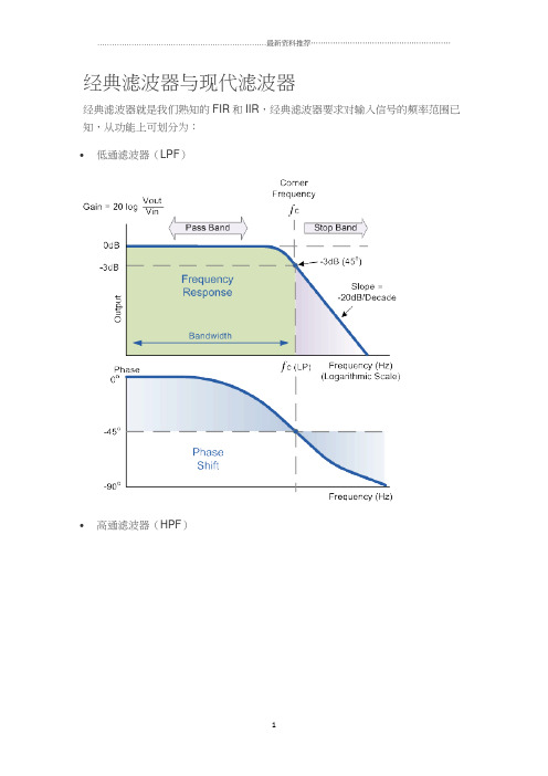 经典滤波器与现代滤波器精编版