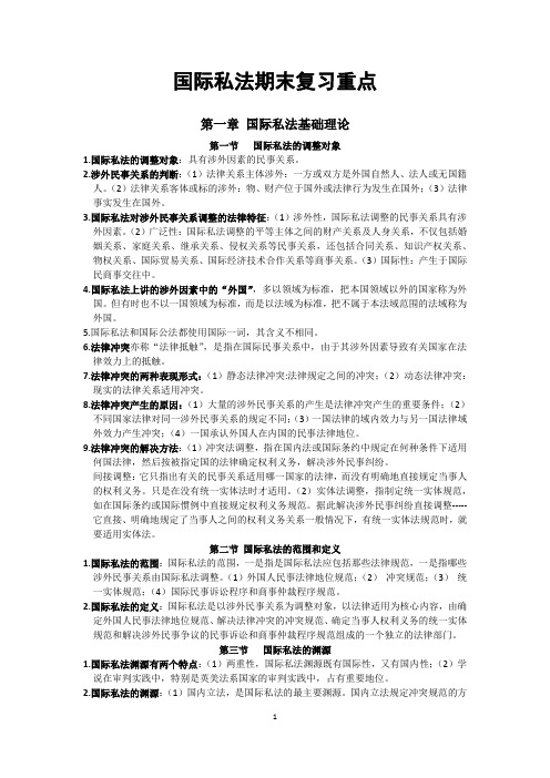 国际私法复习重点.