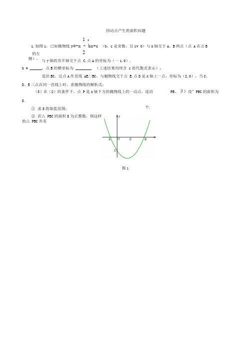 因动点产生的面积问题