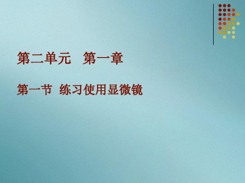 人教版七年级上册2.1.1练习使用显微镜课件