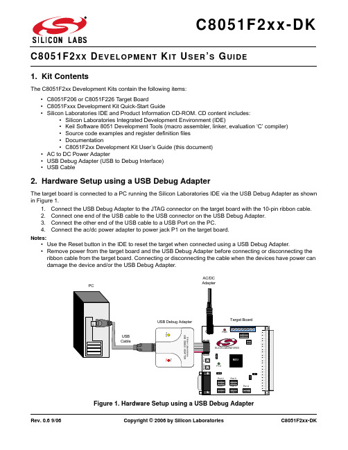 C8051F2xx 开发板用户指南说明书